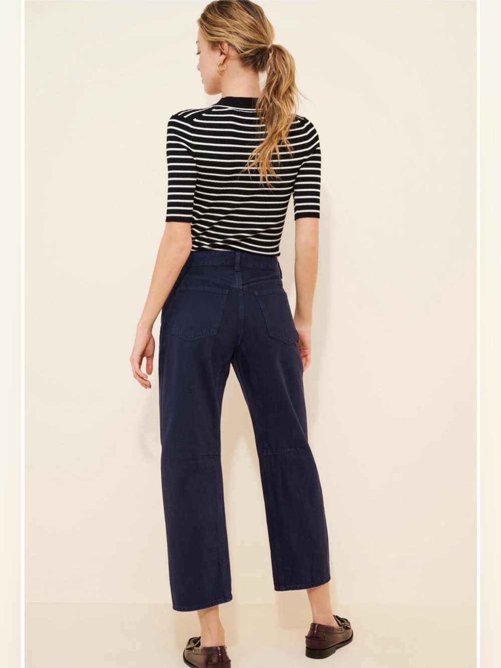 Madewell darted Barrell jeans in Navy!